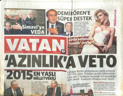 Vatan Gazetesi 11 Haziran 2015 - Demirörene Süper Destek - Sedat Simaviye Veda GZ113110 - 1