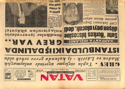 Vatan Gazetesi 11 Kasım 1963 - İstanbulda İki İş Dalında Grev Var GZ103294 - 1