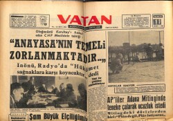 Vatan Gazetesi 11 Mart 1963 - Anayasanın Temeli Zorlanmaktadır GZ66115 - 1