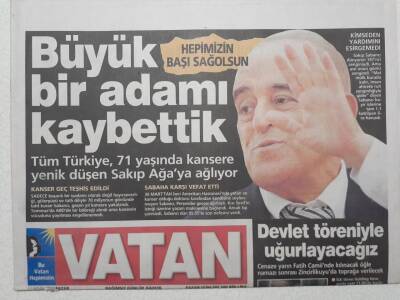Vatan Gazetesi 11 Nisan 2004 - Sakıp Sabancıyı Kaybettik - Doğum Günü Hediyesi GZ52934 - 1