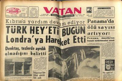 Vatan Gazetesi 11 Ocak 1964 - Rauf Denktaş Tezlerde Ayrılık Yok Dedi GZ78999 - 1
