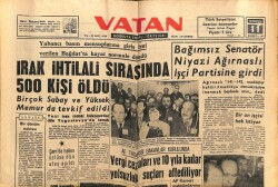 Vatan Gazetesi 11 Şubat 1963 - Irak İhtilali Sırasında 500 Kişi Öldü GZ66090 - 1