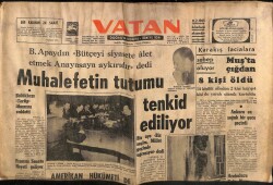 Vatan Gazetesi 11 Şubat 1965 - Muşta Çığdan 8 Kişi Öldü GZ64878 - 1