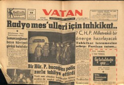 Vatan Gazetesi 12 Aralık 1958 - Radyo Mesulleri İçin Tahkikat GZ64693 - 2