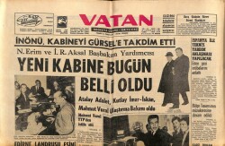 Vatan Gazetesi 12 Aralık 1964 - İsmet İnönü Kabineyi Cemal Gürsele Taktim Etti GZ64727 - 3