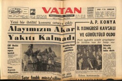 Vatan Gazetesi 12 Ekim 1964 - Alayımızın Akaryakıtı Kalmadı GZ64744 - 1