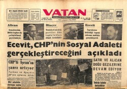 Vatan Gazetesi 12 Kasım 1963 - Ecevit CHPnin Sosyal Adaletin Gerçekleştireceğini Açıkladı GZ103293 - 1