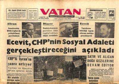 Vatan Gazetesi 12 Kasım 1963 - Ecevit CHPnin Sosyal Adaletin Gerçekleştireceğini Açıkladı GZ103293 - 1