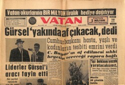 Vatan Gazetesi 12 Mayıs 1962 - Gürsel Yakında Af Çıkacak Dedi GZ64829 - 2