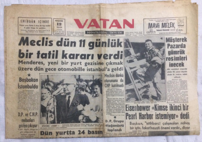 Vatan Gazetesi 12 Mayıs 1968 - Kennedy,Başkan Adaylığı Deneme Seçiminde Büyük Bir Zafer Kazandı - GZ21267 - 1