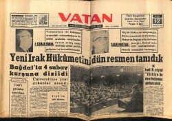 Vatan Gazetesi 12 Şubat 1963 - Yeni Irak Hükümetini Resmen Tanıdık GZ66089 - 2