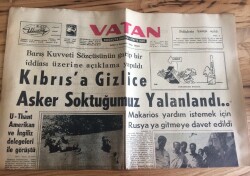 Vatan Gazetesi 12 Temmuz 1964 - Makarios Yardım İstemek İçin Rusyaya Gitmeye Davet Edildi GZ72750 - 2