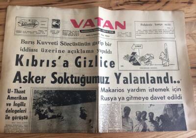 Vatan Gazetesi 12 Temmuz 1964 - Makarios Yardım İstemek İçin Rusyaya Gitmeye Davet Edildi GZ72750 - 1