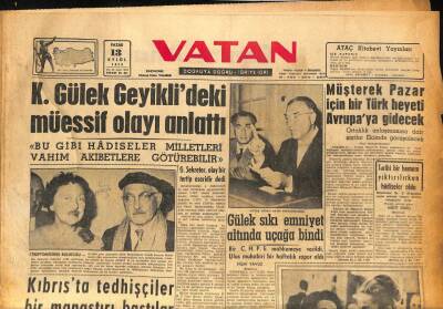 Vatan Gazetesi 13 Eylül 1959 - İngilterede Seçim Kampanyası Başladı GZ86824 - 1