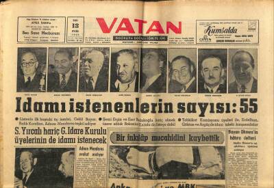 Vatan Gazetesi 13 Eylül 1960 - Patrik Harukin Menderesi Tasvip Ettiğini Açıkladı GZ78903 - 1