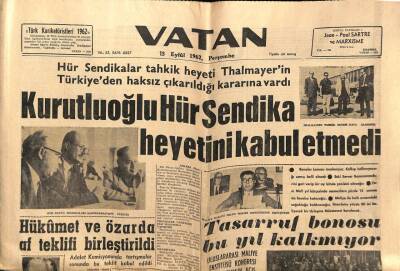 Vatan Gazetesi 13 Eylül 1962 - Gümüşmotor Grevi Lokavt Halini Aldı GZ64884 - 2