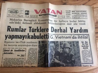 Vatan Gazetesi 13 Eylül 1964 - R. Kennedyye Kestane Fişeği Atılmış GZ72757 - 2