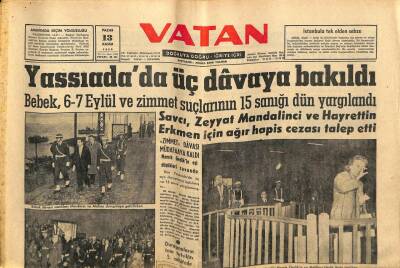 Vatan Gazetesi 13 Kasım 1960 - Yassıadada Üç Davaya Bakıldı GZ78682 - 1