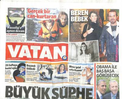 Vatan Gazetesi 13 Kasım 2015 - Ve Peşmerge Şengale Girdi GZ104423 - 1