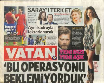 Vatan Gazetesi 13 Ocak 2014 - Ali Babacan Bu Operasyonu Beklemiyorduk GZ107505 - 1