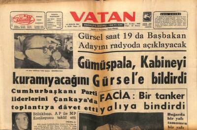 Vatan Gazetesi 14 Aralık 1963 - Facia,Bir Tanker Yalıya Bindirdi GZ64894 - 2