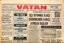 Vatan Gazetesi 14 Ekim 1976 - TÖB-DER İstanbul Şubesi Dün Açıldı - Çevirmen Tekin'in Beraatı 142. Maddeden Bozuldu GZ161093 - Gökçekoleksiyon