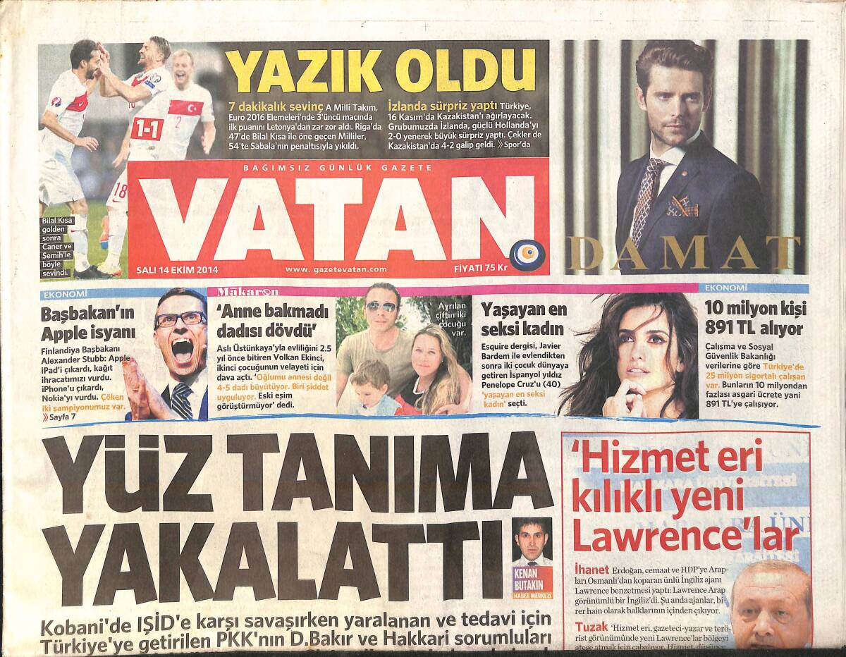 Vatan Gazetesi 14 Ekim 2014 - Zeki Korkmaz'ın Ferrari'sini Çaldılar GZ159510 - 1