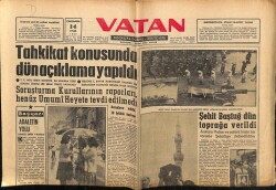 Vatan Gazetesi 14 Eylül 1960 - Tahkikat Konusunda Açıklama Yapıldı GZ64655 - 1