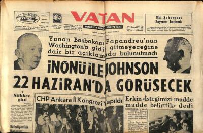Vatan Gazetesi 14 Haziran 1964 - 500 Kamyon Şoförü Denizcilik Bankasını Protesto Ettiler GZ90165 - 1