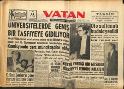 Vatan Gazetesi 14 Ocak 1958 - Rusya Türkiyeyi Tehtide Kalkıştı GZ71427 - 1