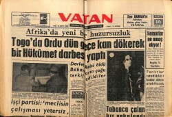 Vatan Gazetesi 14 Ocak 1963 - Togoda Ordu Darbe Yaptı GZ64914 - 2