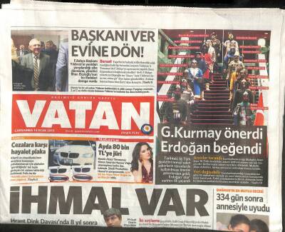 Vatan Gazetesi 14 Ocak 2015 - Merkel Ve Cumhurbaşkanı Gauck Berlinde Müslümanlara Dayanışma Mitingine Katıldı GZ106732 - 1