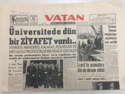 Vatan Gazetesi 15 Mart 1958 - 21 Bucak İlçe Oluyor GZ52356 - 1