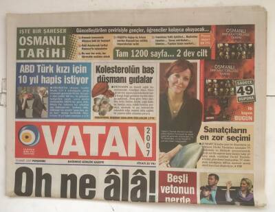 Vatan Gazetesi 15 Mart 2007 - Türkiyenin Haritası Değişecek GZ8403 - 1