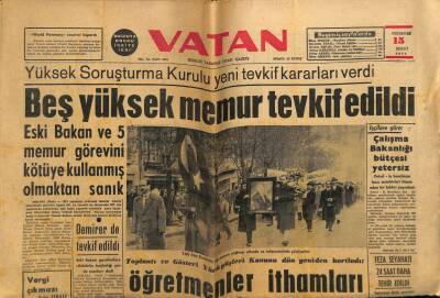 Vatan Gazetesi 15 Şubat 1962 - Cahit Akyar İfade Verdi GZ78734 - 1