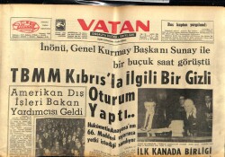 Vatan Gazetesi 16 Mart 1964 - TBMM Kıbrıs İle İlgili Gizli Oturum Yaptı GZ78792 - 1