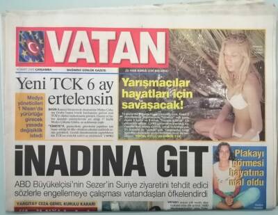 Vatan Gazetesi 16 Mart 2005 Eurovision Şarkımız Hint İşi Oldu -GZ37866 - 1