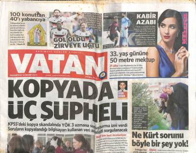 Vatan Gazetesi 16 Mart 2015 - ABD Dışişleri Bakanı John Kerry Esadla Konuşmak Zorundayız GZ106787 - 1