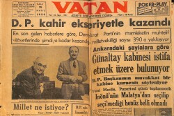 Vatan Gazetesi 16 Mayıs 1950 - Ş.Günaltay'ın Seçim Arifesindeki Sözleri GZ160825 - Gökçekoleksiyon