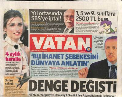 Vatan Gazetesi 16 Ocak 2014 - Erdoğan Bu İhanet Şebekesini Dünyaya Anlatın GZ106779 - 1