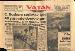 Vatan Gazetesi 16 Şubat 1961 - C Başkanı Seçilmek İçin 40 Yaşını Doldurmak Şart GZ64583 - 1