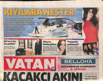 Vatan Gazetesi 17 Ağustos 2013 - Ebru Gündeş , Eşi Rezza Zarrabı Arayıp , İki Yaşındaki Kızı Alaraya Kardeş Geldiğini Müjdeledi GZ106730 - 1