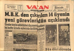 Vatan Gazetesi 17 Kasım 1959 - MBKden Çıkarılan 14 Üyenin Yeni Görevleri Açıklandı GZ64648 - 1