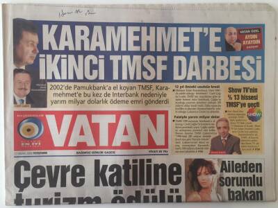 Vatan Gazetesi 17 Nisan 2008 - Çevre Katiline Turizm Ödülü GZ28375 - 1
