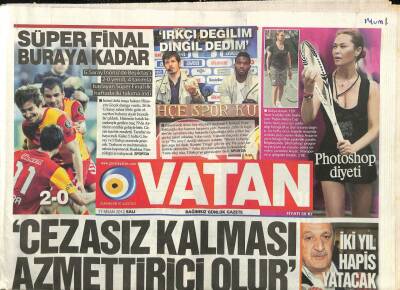 Vatan Gazetesi 17 Nisan 2012 -İkinci Kez Irkçılıkla Suçlanan Fenerbahçeli Emre Belözoğlu Dün Basının Karşısına Çıktı GZ84812 - 1