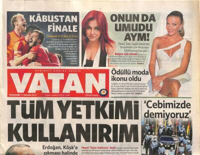 Vatan Gazetesi 17 Nisan 2014 - Deniz Seki , Hapis Kararının Bozulması İçin Anayasa Mahkemesine Gitti GZ113290 - 1