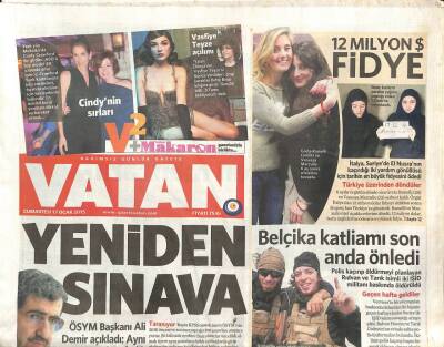 Vatan Gazetesi 17 Ocak 2015 - Berlinde Türk Işidçi Baskını - Belçika Katliamı Son Anda Önlendi GZ106722 - 1