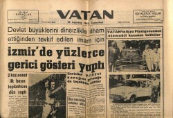 Vatan Gazetesi 18 Ağustos 1962 - İzmirde Yüzlerce Gerici Gösteri Yaptı GZ64662 - 2