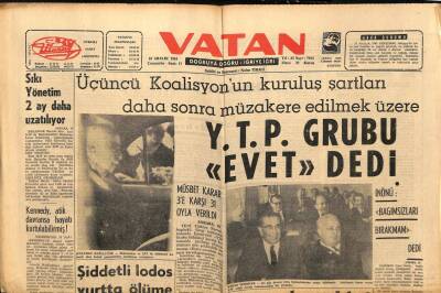 Vatan Gazetesi 18 Aralık 1963 - Sıkı Yönetim İki Ay Daha Uzatılıyor GZ64906 - 1