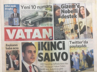 Vatan Gazetesi 18 Ekim 2013 - İkinci Salvo,Hakan Fidan Hedefte GZ29051 - 1
